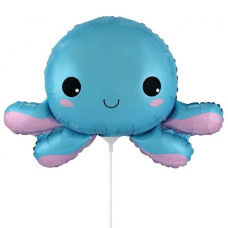 Palloncino in Foil 14" Mini Shape Polpo "Octopus" Pesci e Mare