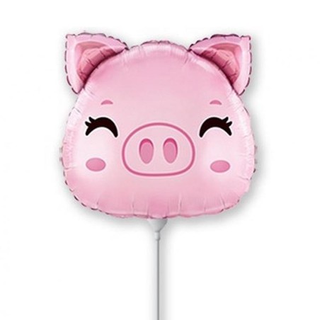 Palloncino in Foil 9" Mini Shape Maialino Animali (Fattoria e Domestici)