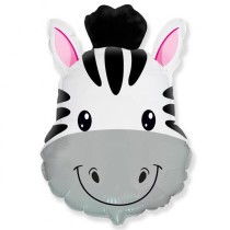 Palloncino in Foil 14" Mini Shape Zebra Animali (Giungla e Bosco)
