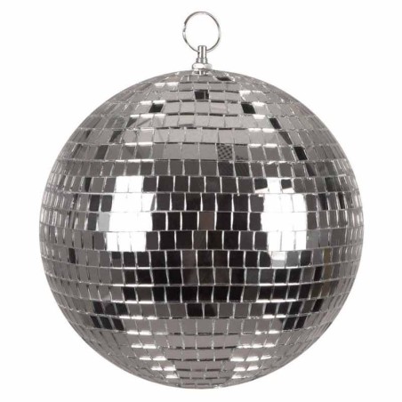 Sfera da Discoteca Stroboscopica Argento 20cm Addobbi e Palloncini Tema Musica