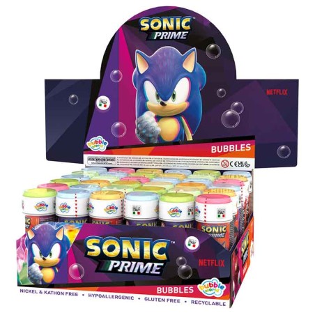 Bolle di Sapone a Tema Sonic "Bubbles" da 60ml - 36pz Bolle di Sapone