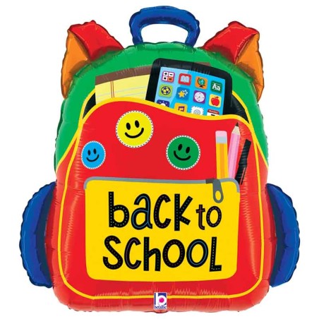 Palloncino in Foil 31" Super Shape Zainetto "Back To School" Giornate Speciali Grabo