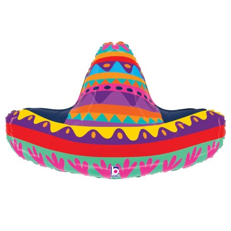 Palloncino in Foil 35" Super Shape Sombrero Multicolor Generici Grabo