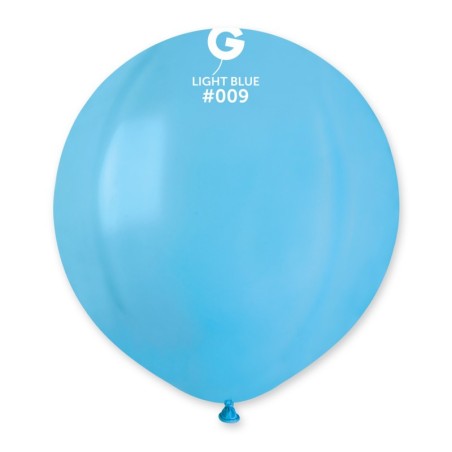 Palloncino in Lattice 19" G19 Celeste "Light Blue 009" 25pz Gemar Standard 19" G19