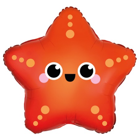 Palloncino in Foil 17" Junior Shape Stella Marina "Starfish" Pesci e Mare