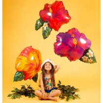 Palloncino in Foil 35" Super Shape Fiore Tropicale Giallo "Tropical Flower" Natura Grabo