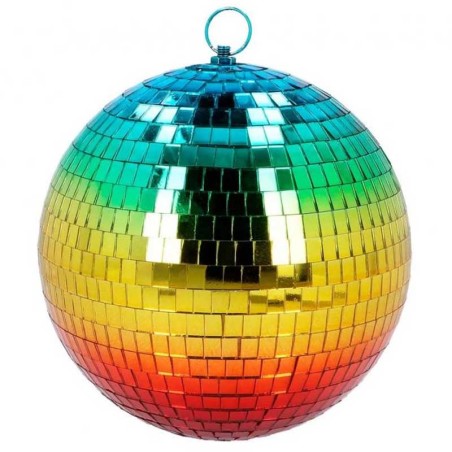 Sfera da Discoteca Stroboscopica Arcobaleno 20cm Anni '80