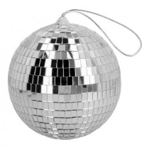 Sfera da Discoteca Stroboscopica Argento 15cm Addobbi e Palloncini Tema Musica