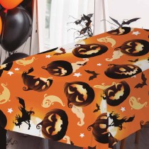 Tovaglia di Plastica 137x274cm con Zucche Stregate di Halloween Zucche Stregate