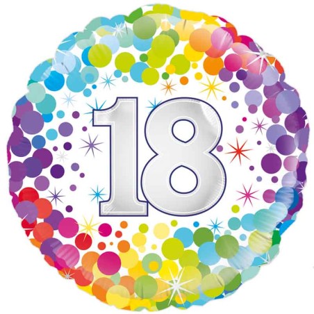 Palloncino in Foil 18" Confetti Multicolor N.18 Palloncini in Foil Oaktree