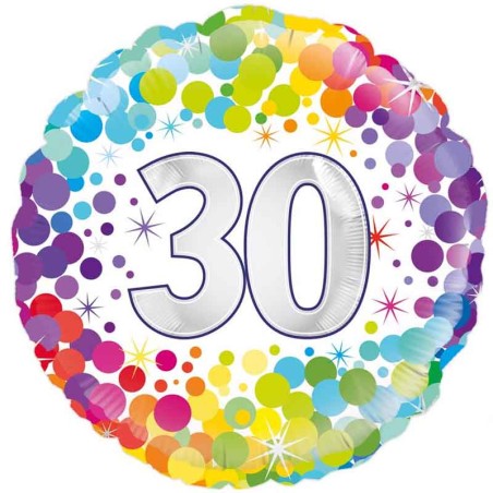 Palloncino in Foil 18" Confetti Multicolor N.30 Palloncini in Foil Oaktree