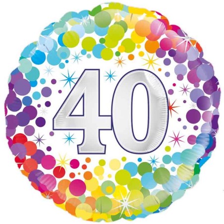Palloncino in Foil 18" Confetti Multicolor N.40 Palloncini in Foil Oaktree