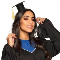 Cerchietto per Capelli con Tocco Laurea Nero e Oro Addobbi e Accessori Laurea