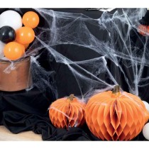 Decorazione di Carta a Nido d'Ape Sagomata Zucca 2pz Accessori Tavola Halloween