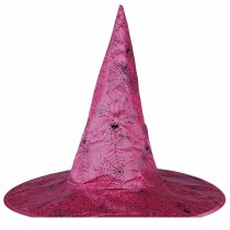 Cappello da Strega con Ragnatale Colori Neon Assortiti Accessori Persona Halloween
