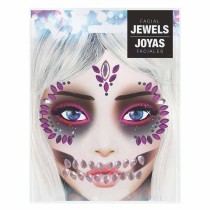 Gioielli Adesivi 3D Teschio Viola e Rosa "Halloween" Accessori Persona Halloween