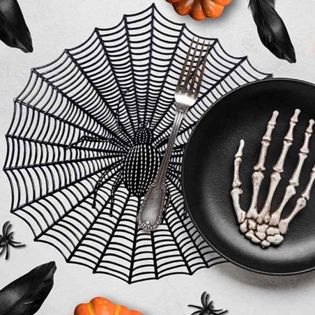 Tovaglietta in PVC Ragnatela di Halloween Accessori Tavola Halloween