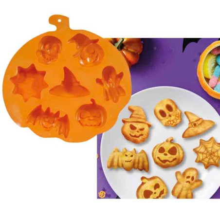 Stampo per 7 Biscotti sagomati Simboli di Halloween Accessori Tavola Halloween