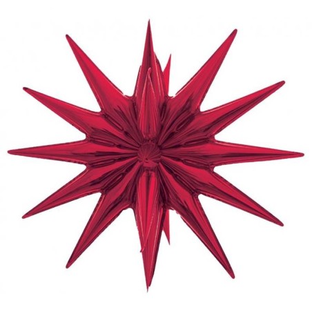 Palloncino in Foil 20" Stella 3D Rosso "Star" Stelle 3D