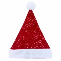 Cappello di Babbo Natale con Paillettes Rosso Accessori Persona Natale e Capodanno