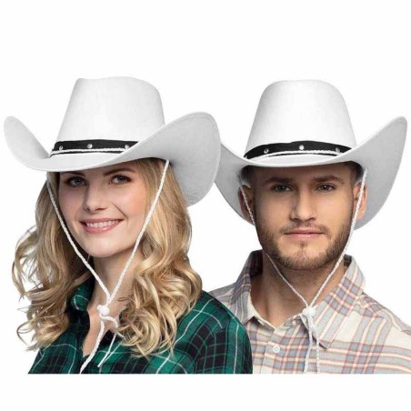 Cappello da Cowboy Bianco Festa Tema Country