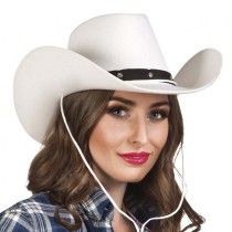 Cappello da Cowboy Bianco Festa Tema Country