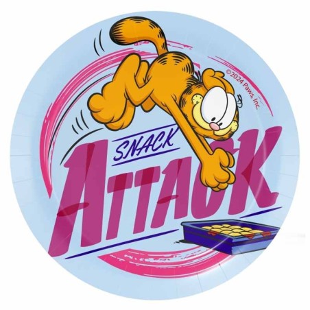 Piatto di Carta 18cm con il Gatto Garfield 8pz Garfield