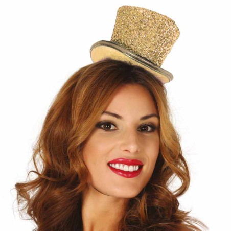 Mini Cilindro Oro Metallizzato Accessori Persona Natale e Capodanno