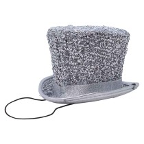 Mini Cilindro Argento Metallizzato Accessori Persona Natale e Capodanno