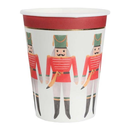 Bicchiere di Carta 270ml con Lo Schiaccianoci 10pz Lo Schiaccianoci