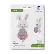 Palloncino in Foil 48" Super Shape Coniglietto con Uovo di Pasqua Pasqua Grabo