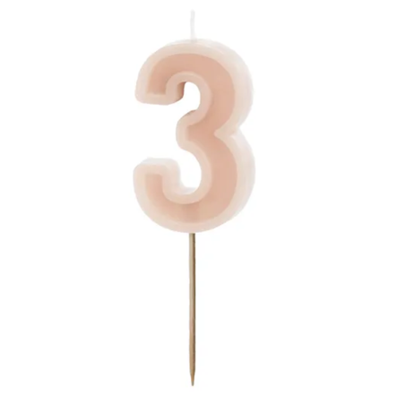 Candelina 10.5cm Rosa Gesso "Dusty Rose" N.3 Rosa Gesso "Dusty Rose" 10.5cm