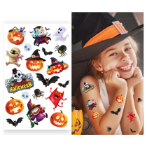 Tatuaggio Temporaneo per Halloween con Divertenti Personaggi 19pz Accessori Persona Halloween