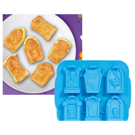 Stampo per 6 Biscotti sagomati Tombe "Halloween" Accessori Tavola Halloween