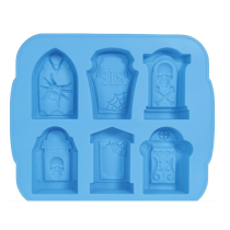 Stampo per 6 Biscotti sagomati Tombe "Halloween" Accessori Tavola Halloween