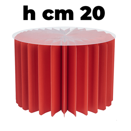 Colonna Pieghevole di Carta Rossa 20cm Colonne di Carta
