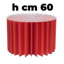 Colonna Pieghevole di Carta Rossa 60cm Colonne di Carta
