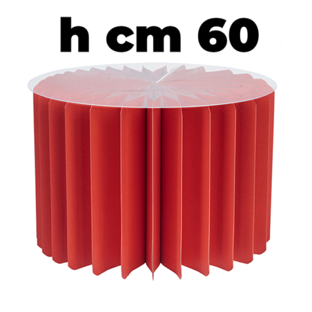 Colonna Pieghevole di Carta Rossa 60cm Colonne di Carta