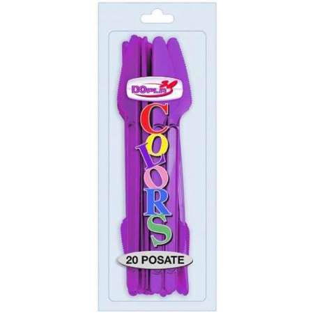 Coltelli Viola 20pz Dopla Colors Coordinati e Tavola Pasqua