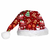 Cappello di Babbo Natale in Tessuto Natalizio Rosso Accessori Persona Natale e Capodanno