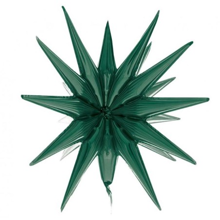 Palloncino in Foil 20" Stella 3D Verde "Star" Stelle 3D