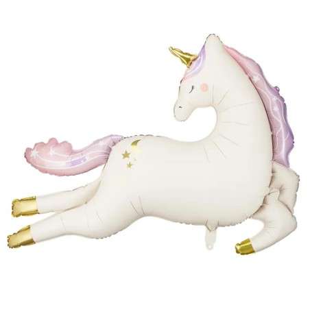 Palloncino in Foil 50" Super Shape Unicorno Volante Farfalle e Unicorni