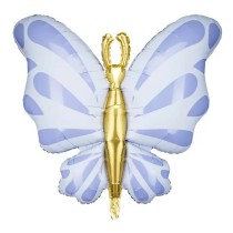 Palloncino in Foil 40" Super Shape Farfalla Lilla e Oro Farfalle e Unicorni