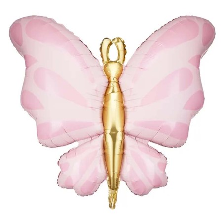 Palloncino in Foil 40" Super Shape Farfalla Rosa e Oro Farfalle e Unicorni