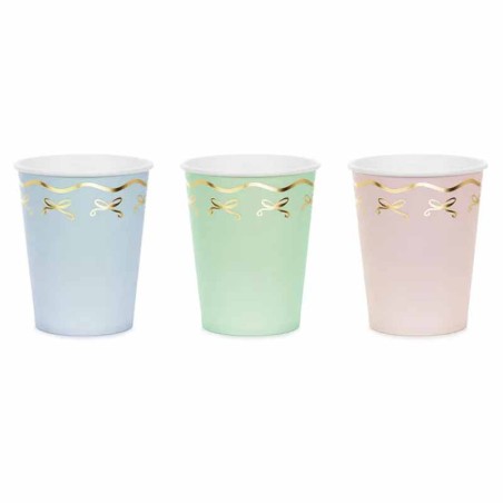Bicchiere di Carta 220ml con Unicorno Volante e Farfalle 6pz Farfalle e Unicorni