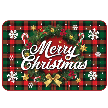 Zerbino Natalizio Tartan "Merry Christmas" Addobbi Natale e Capodanno
