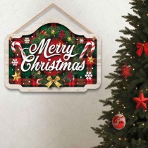 Cartello Natalizio Tartan "Merry Christmas" Addobbi Natale e Capodanno