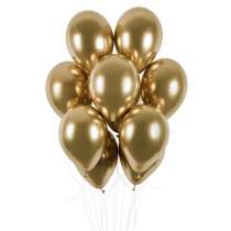 Palloncino in Lattice 13" GB120 Oro "Shiny Gold 088" 6pz Palloncini Shiny/Chrome