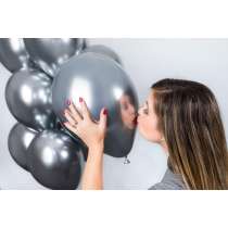 Palloncino in Lattice 19" GB150 Argento "Shiny Silver 089" 3pz Palloncini Shiny/Chrome