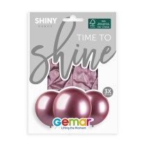 Palloncino in Lattice 19" GB150 Rosa "Shiny Pink 091" 3pz Palloncini Shiny/Chrome